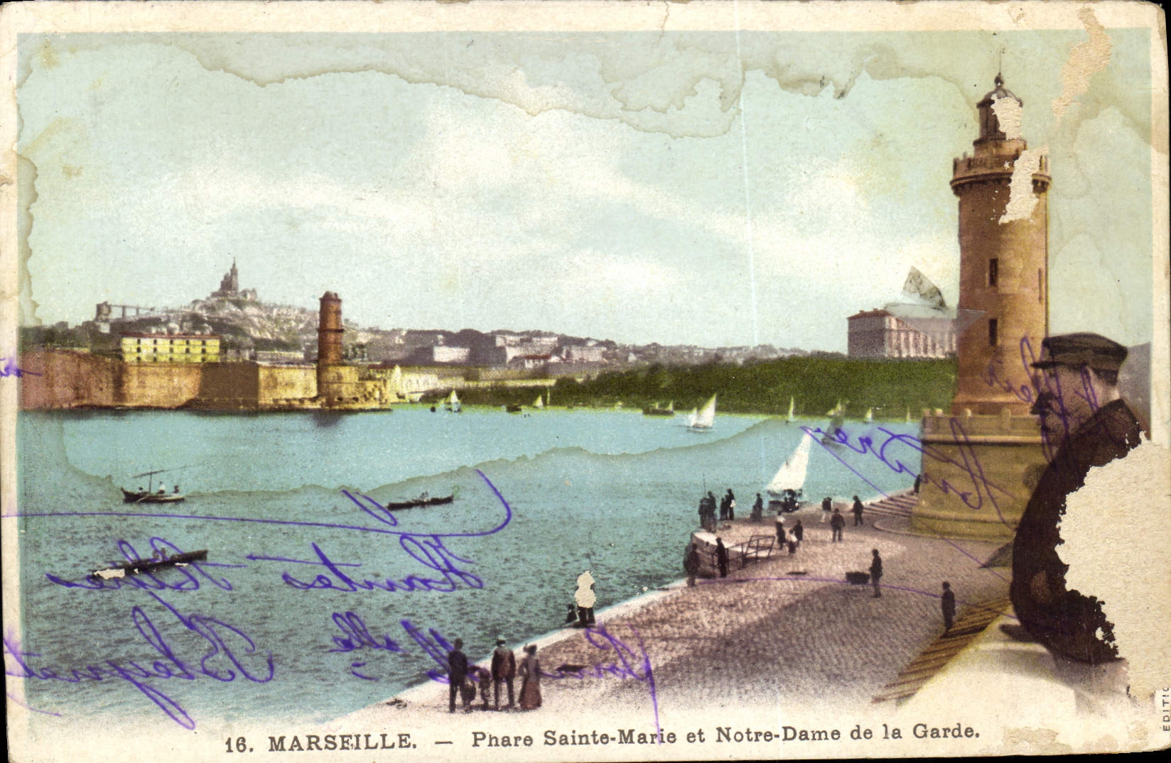 CPA Marseille Phare Sainte Marie et N D de la Garde