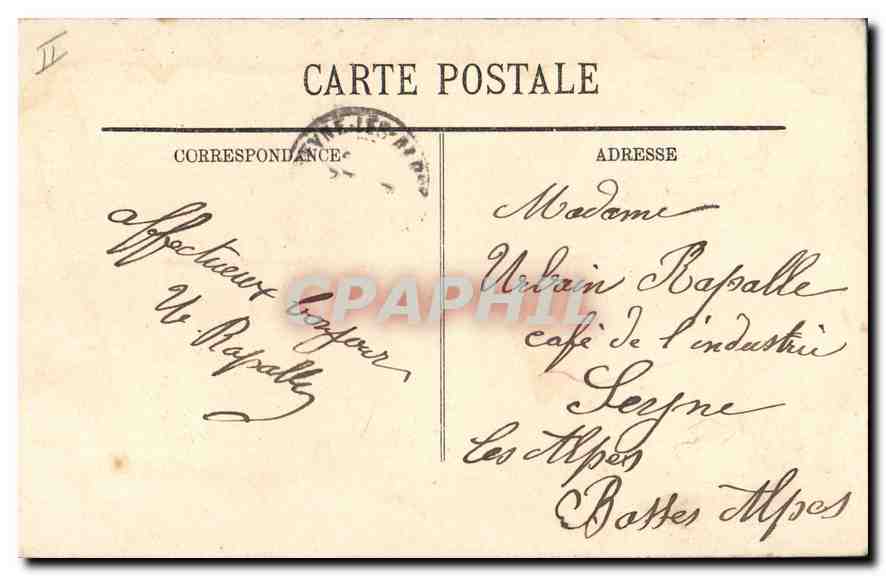 CPA Marseille Devant le Phare Saite Marie — Verso