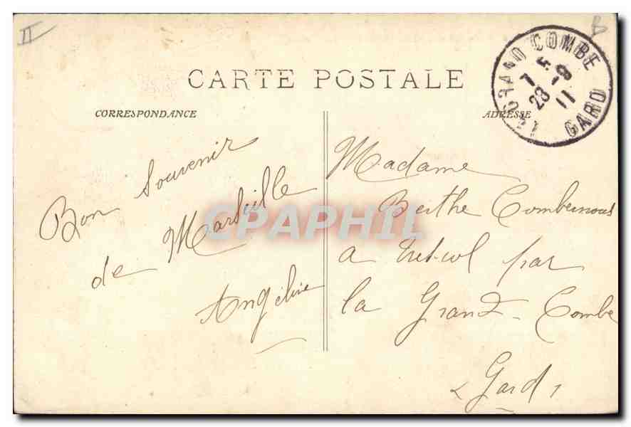 CPA Marseille La Jetee et le Phare St Marie — Rückseite