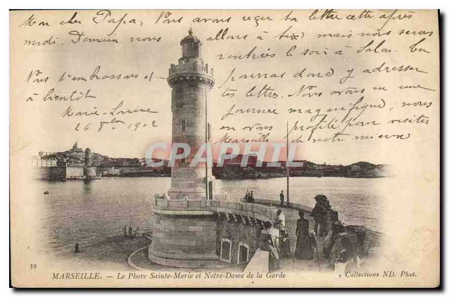 CPA Marseille Le Phare Sainte Marie