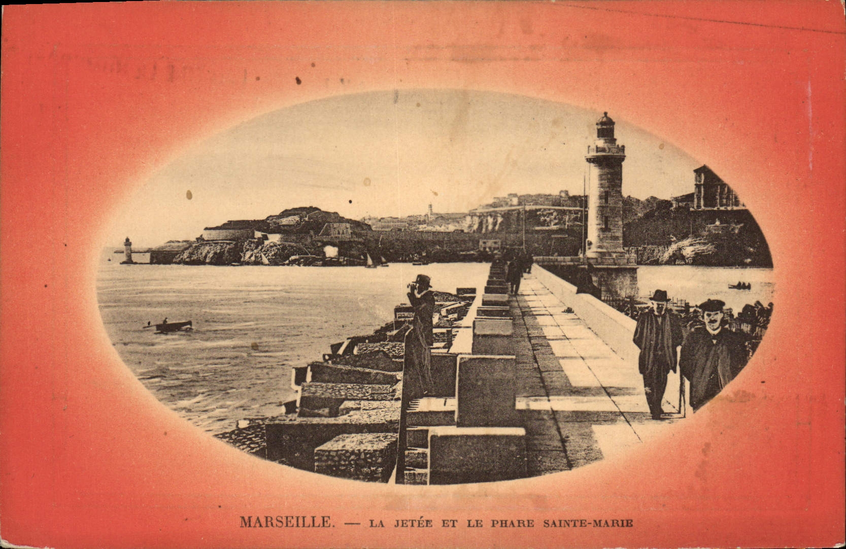 CPA Marseille Le Jetee et le Phare Ste Marie