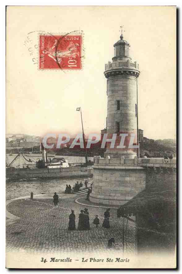 CPA Marseille Le Phare Ste Marie