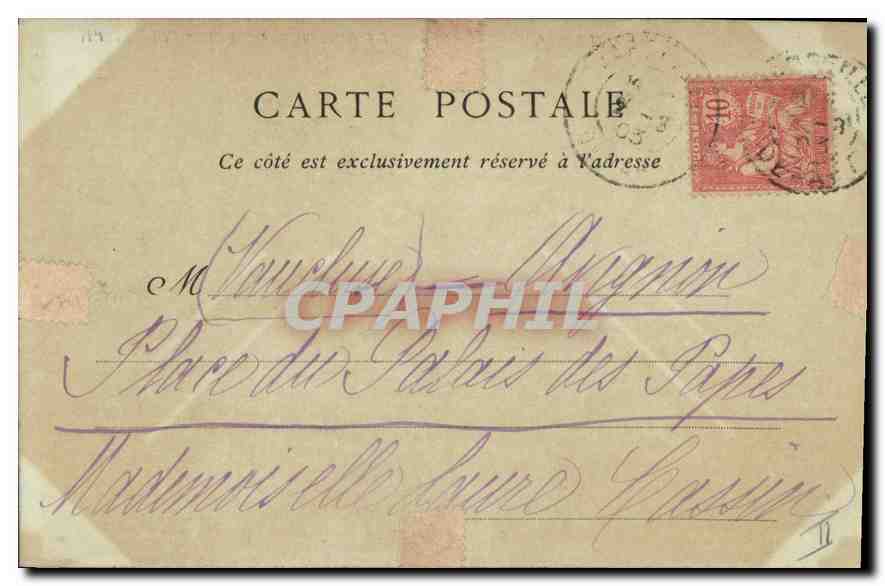 CPA Marseille Le Phare Sainte Marie — Rückseite