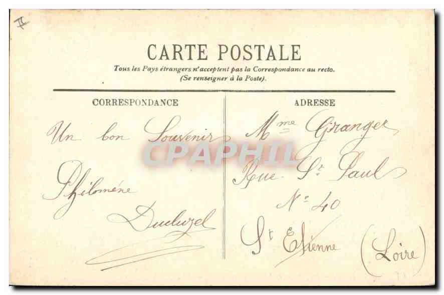 CPA Marseille La Jetee et le Phare Sainte Marie — Rückseite