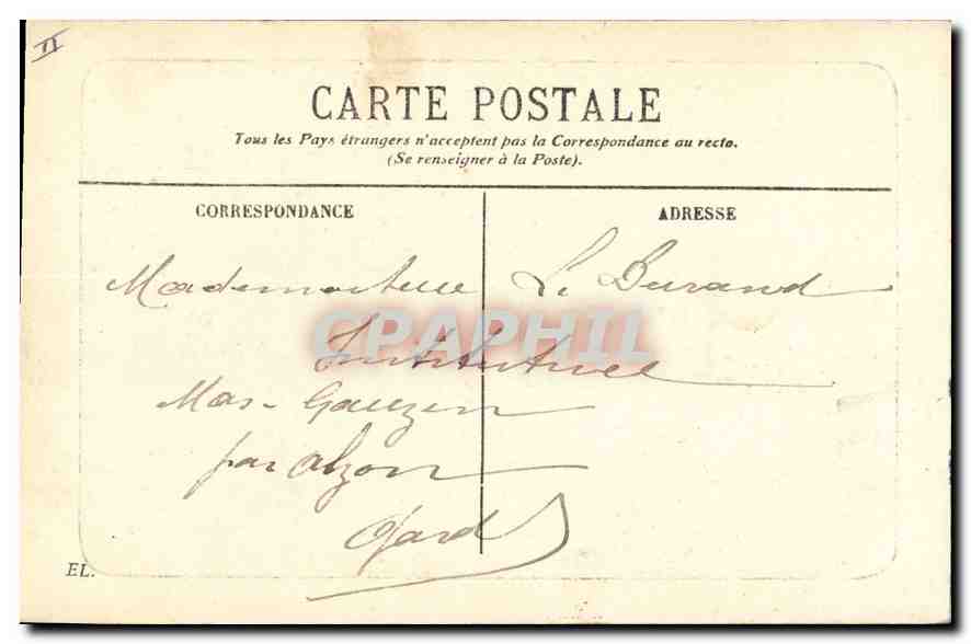 CPA Marseille Phare de la Desirade — Verso