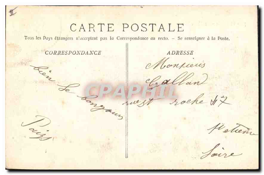 CPA Marseille Le Phare Ste Marie Bateau — Rückseite