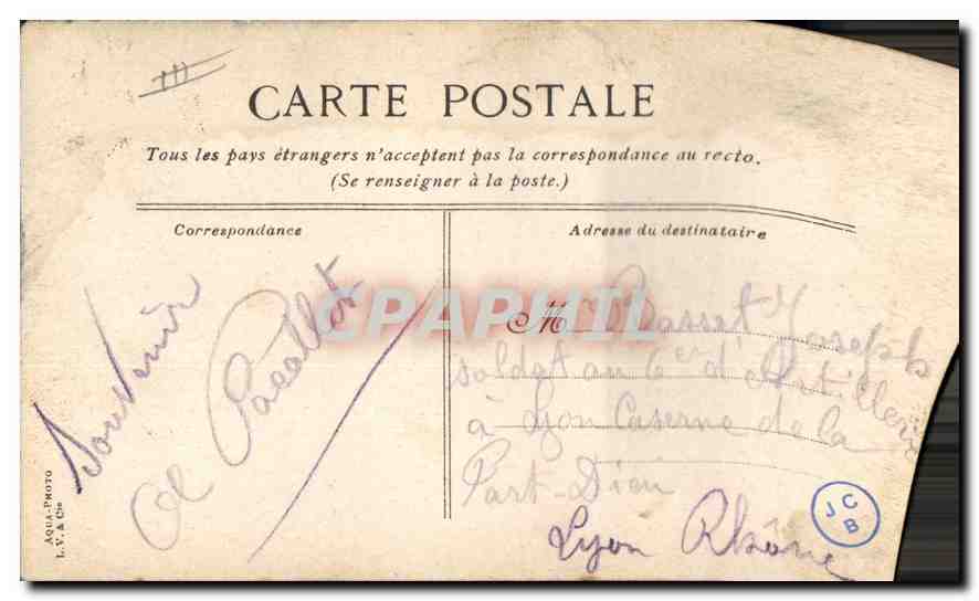 CPA Marseille Phare de la Joliette — Rückseite