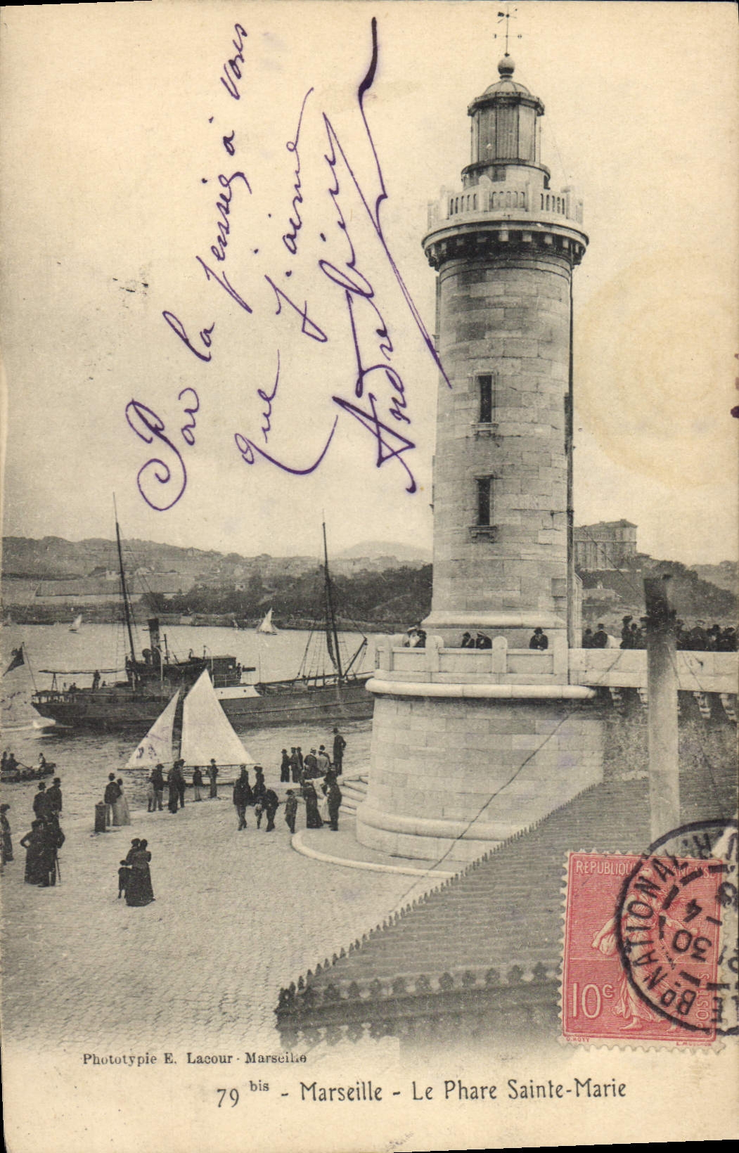 CPA Marseille Le Phare Sainte Marie