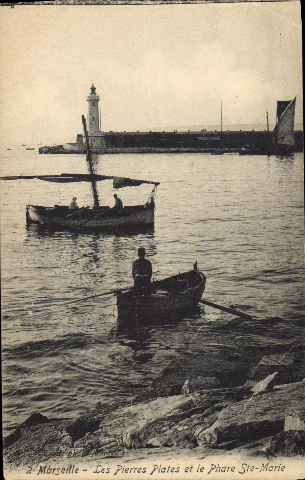 CPA Marseille Les Pierres Plates et le Phare Ste Marie