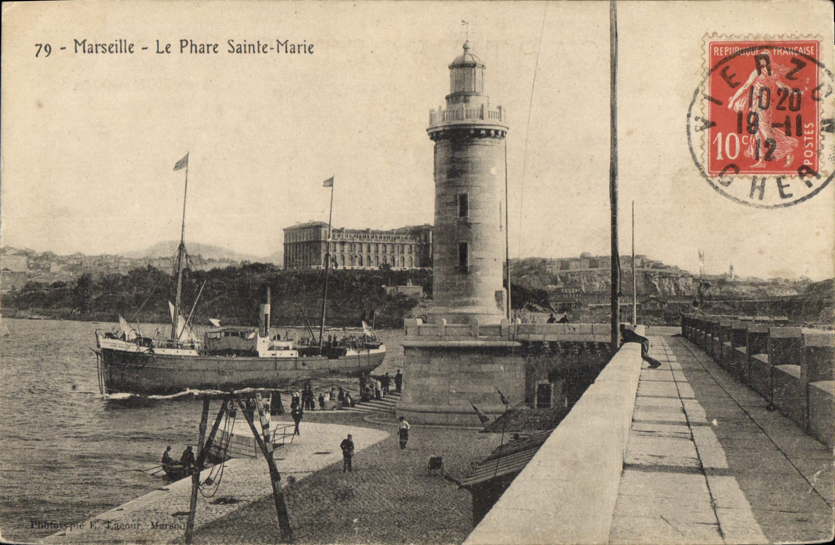 Marseille - Le Phare Sainte-Marie — Phototypie F. Tazour, n°79