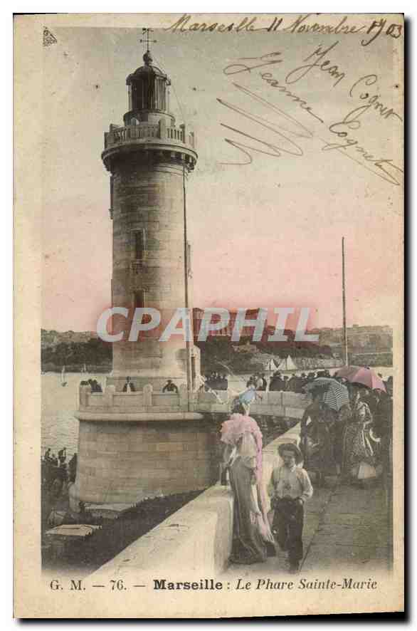 CPA Marseille Le Phare Sainte Marie