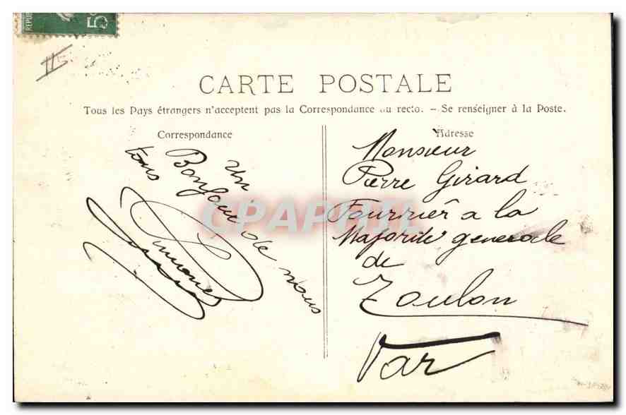 CPA Marseille La jetee et le Phare Ste Marie — Verso