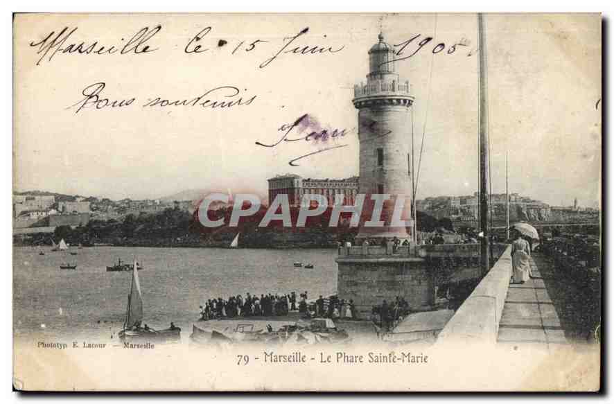 CPA Marseille Le Phare Sainte Marie