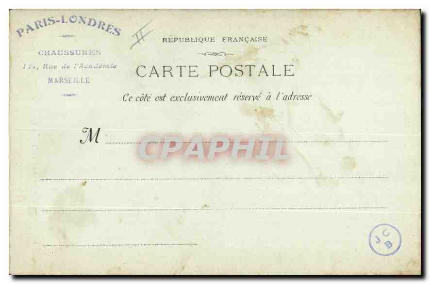 CPA Marseille Le Phare de Sainte Marie — Verso