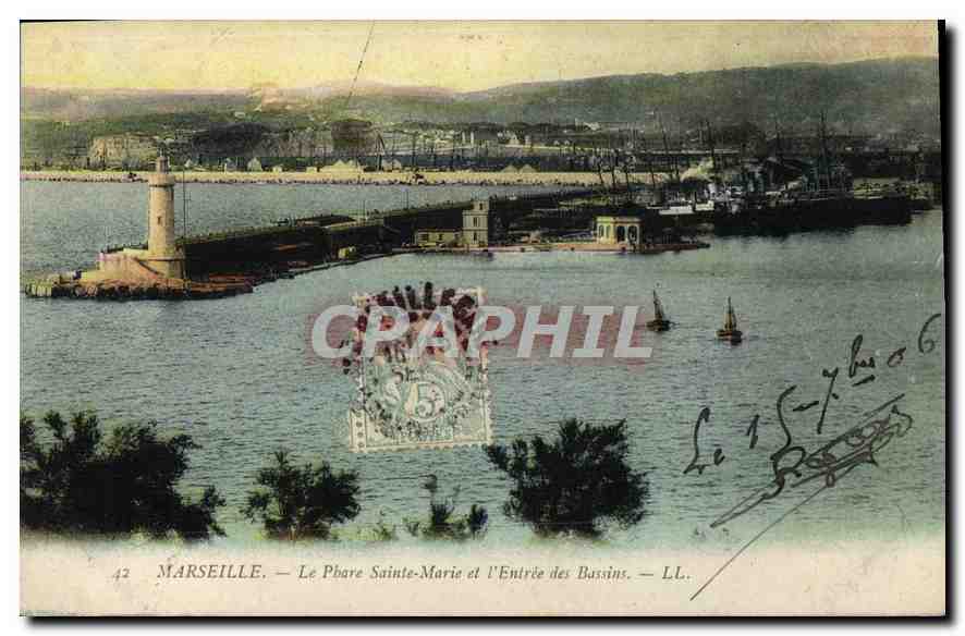 CPA Marseille Le Phare Sainte Marie