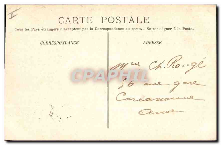 CPA Marseille Le Phare Sainte Marie — Verso