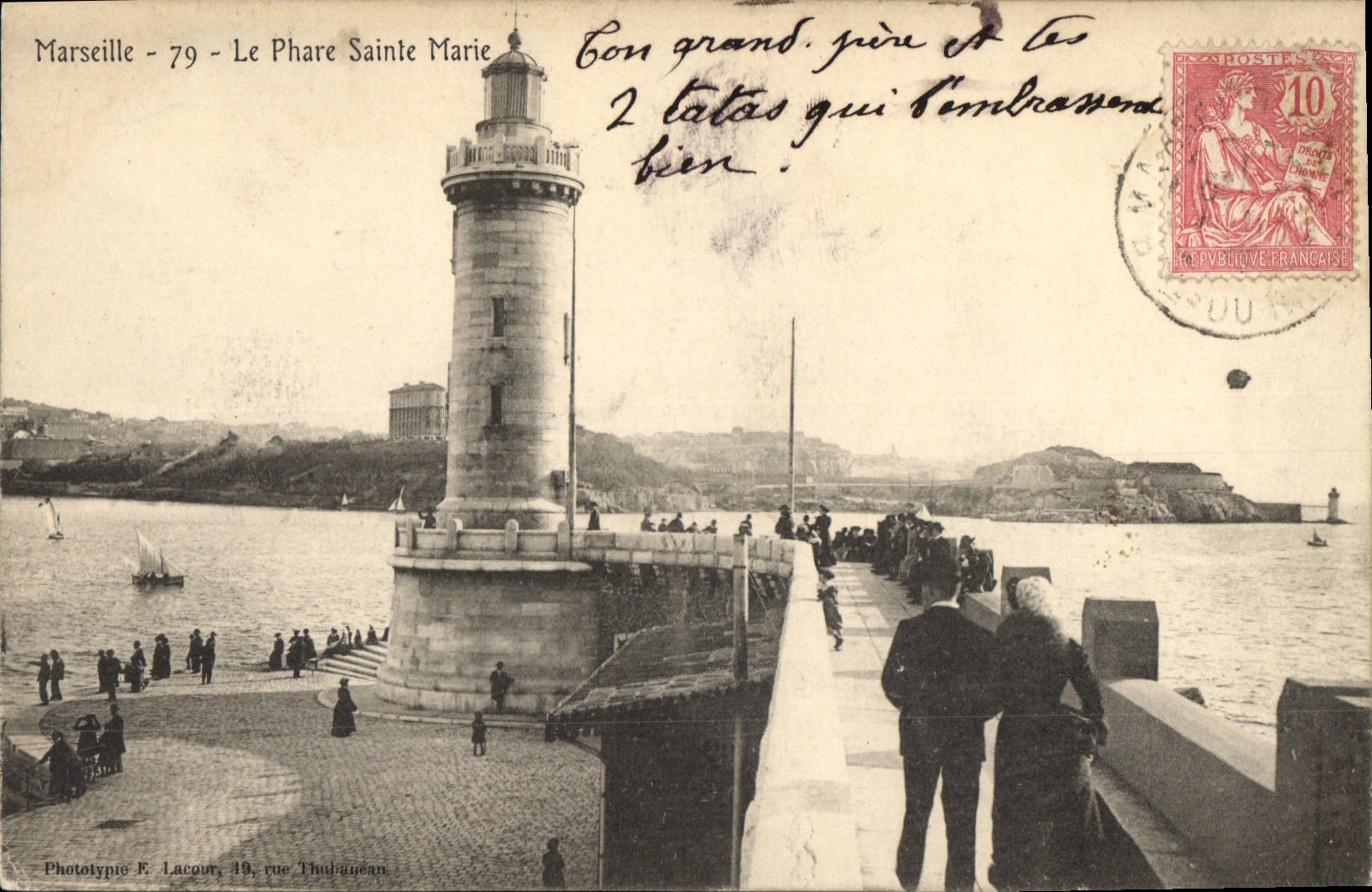 CPA Marseille Le Phare Sainte Marie