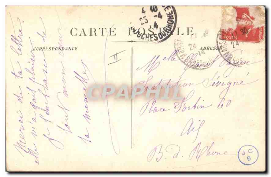 CPA Marseille Le Phare Ste Marie et la Jetee — Rückseite