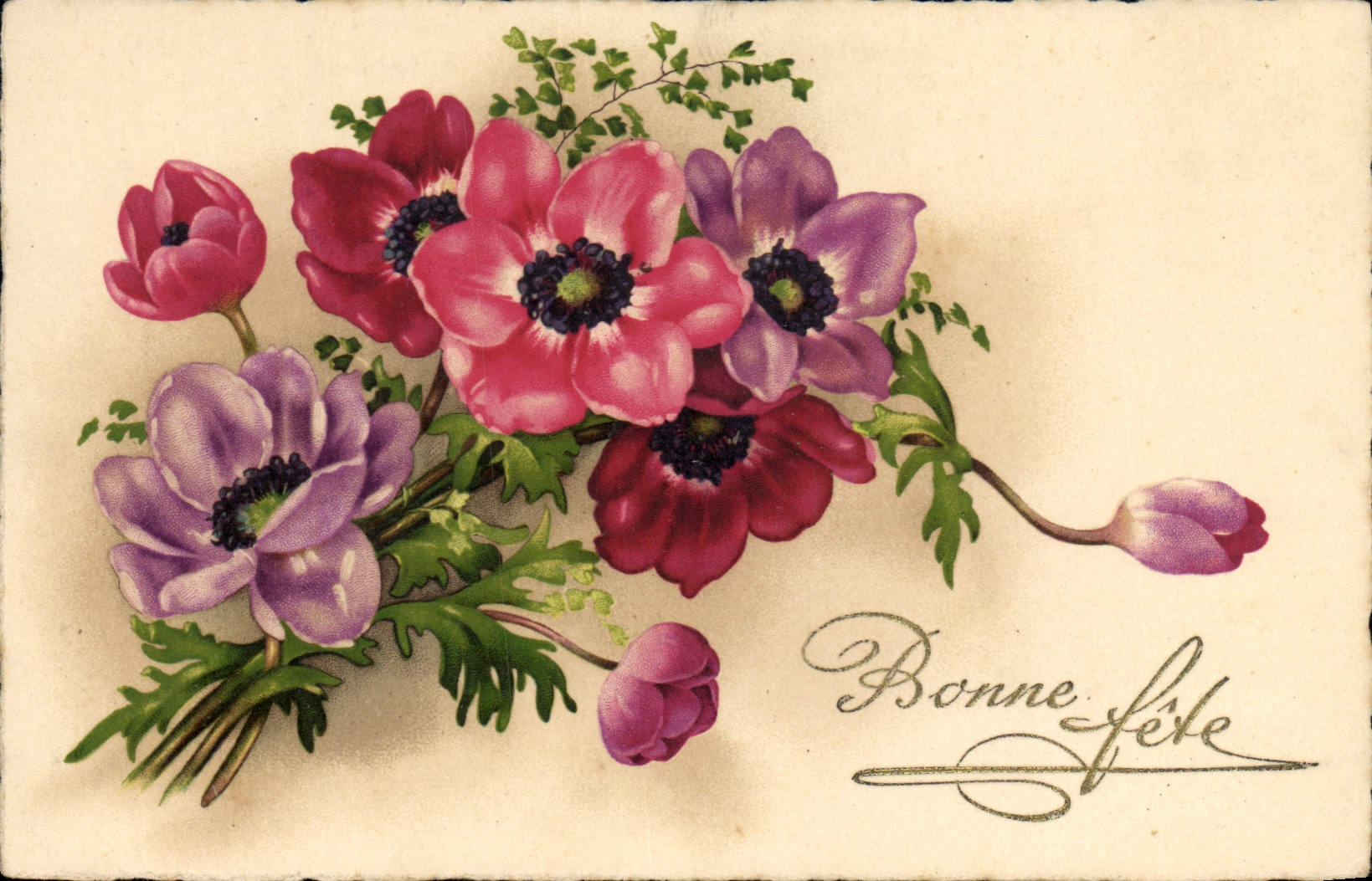 CPA Bonne fete Fleurs
