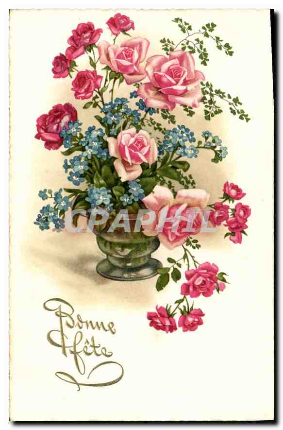 CPA Bonne Fete Fleurs