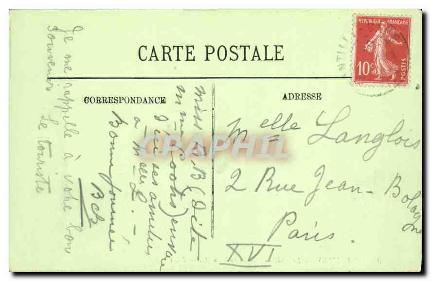 CPA Chantilly Le Chateau (Facade Sud Ouest) — Rückseite