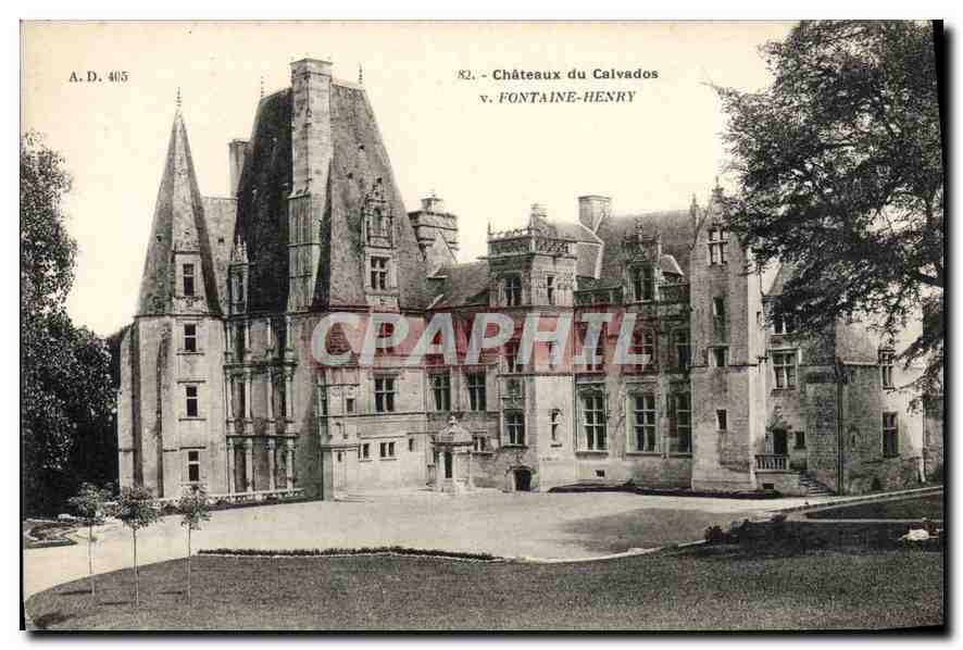 CPA Chateau de Calvados Fontaine Henry