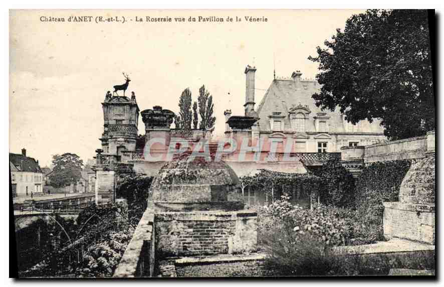 CPA Chateau d'Anet (Eure et Loire) La Roseraie vue du Pavillon de la Venerie