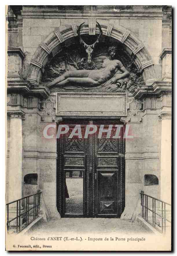 CPA Chateau d'Anet (E et L) Imposte de la Porte Principale