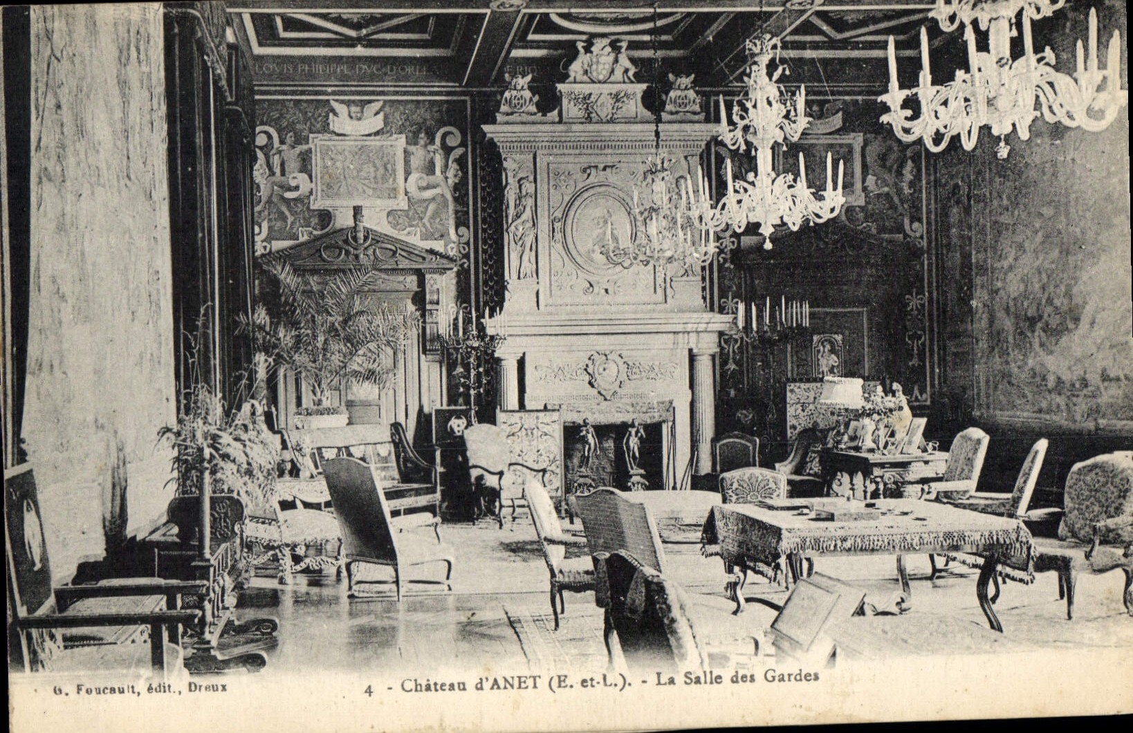 CPA Chateau d'Anet (E et L) La Salle des Gardes