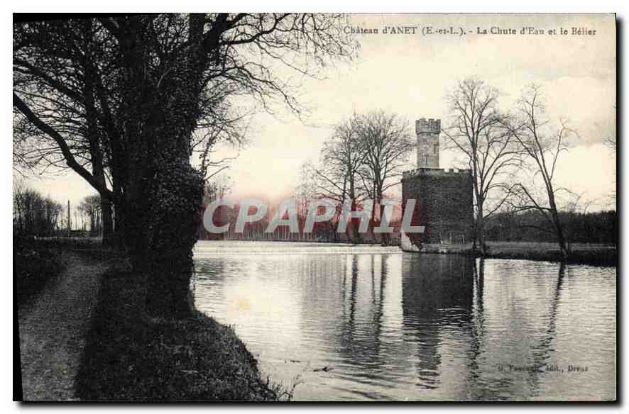 CPA Chateau d'Anet (E et L) La Chute d'Eau et le belier