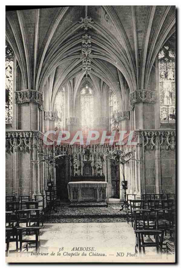 CPA Amboise Interieur de la Chapelle du Chateau