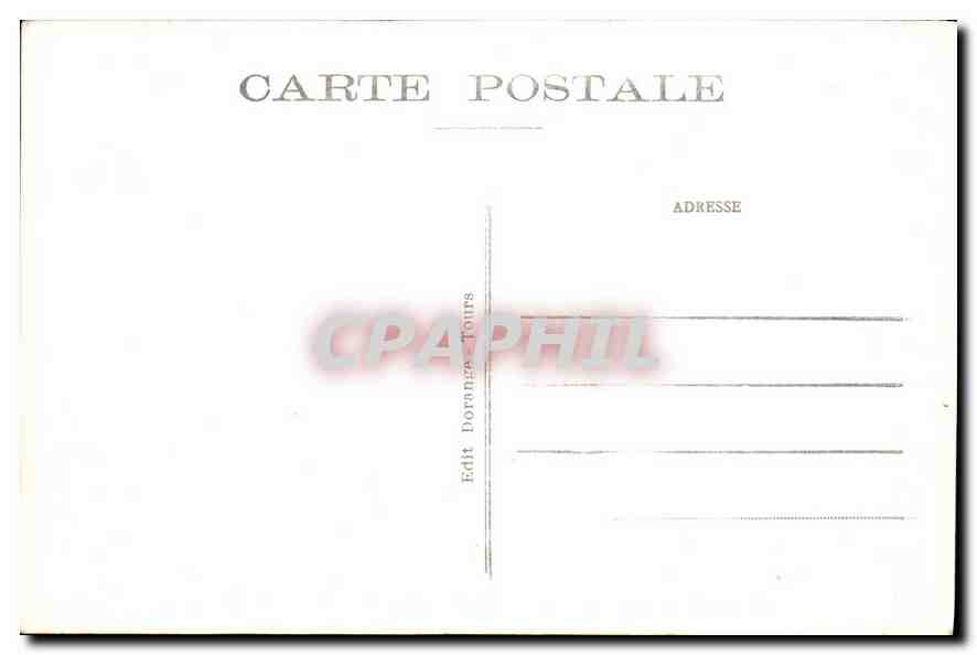 CPA Tours (I et L) L'Hotel de Ville — Rückseite