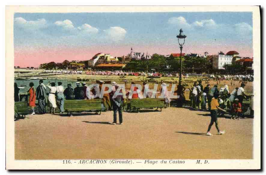 CPA Arcachon (Gironde) Plage du Casino