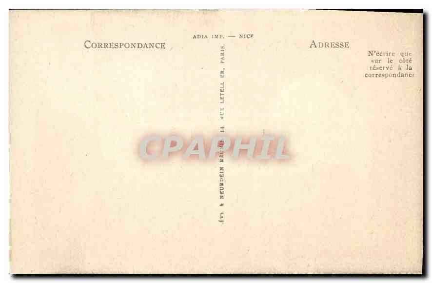 CPA Orange Les Colonnes — Rückseite