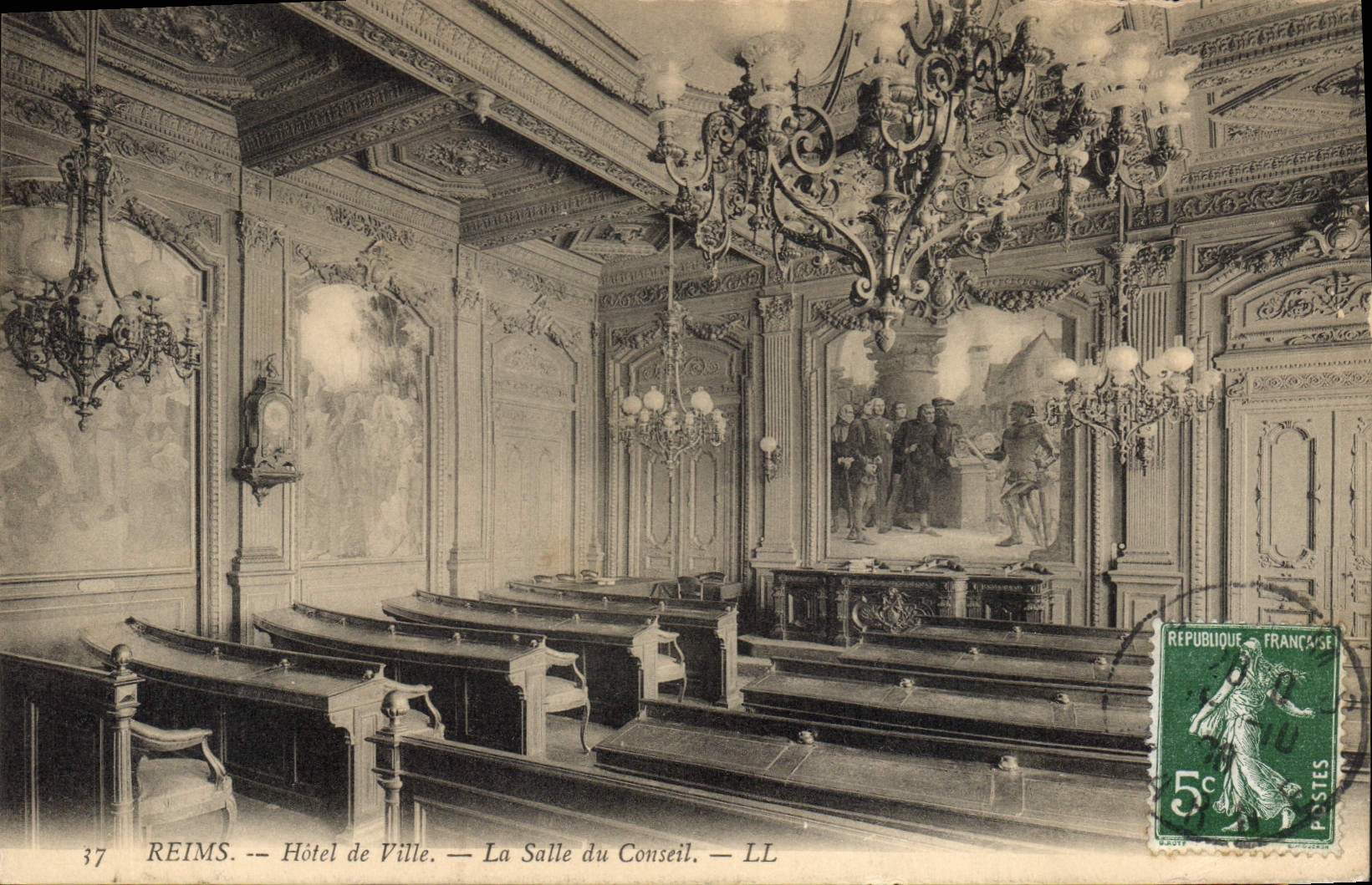 CPA Reims Hotel de Ville