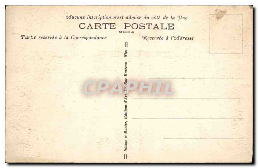 CPA Chateau de Cagnes (Fin du XIII siecle) — Verso