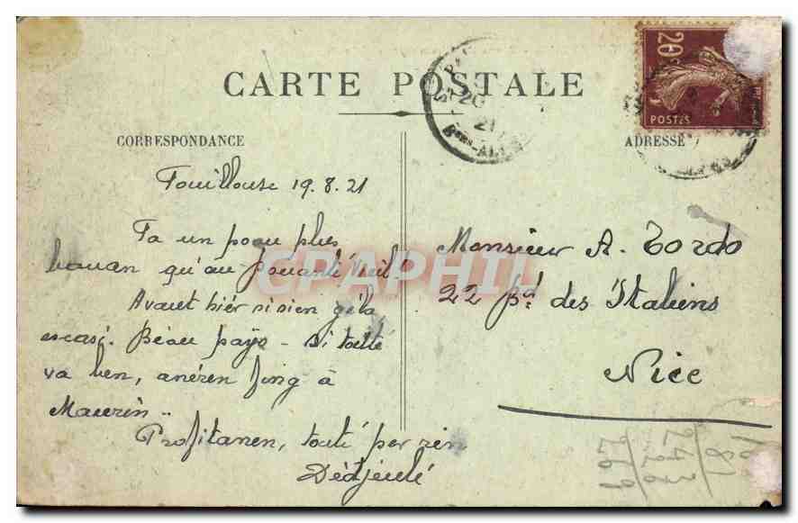 CPA Les Alpes Pittoresques Bres du Chambeyron Berger Moutons — Rückseite