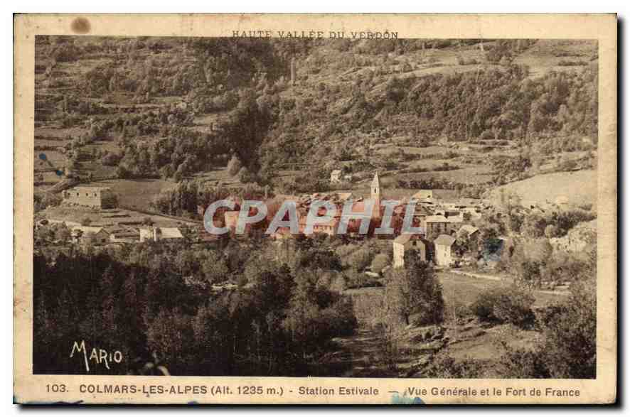 CPA Colmars les Alpes Station Estivale Vue generale et le Fort de France