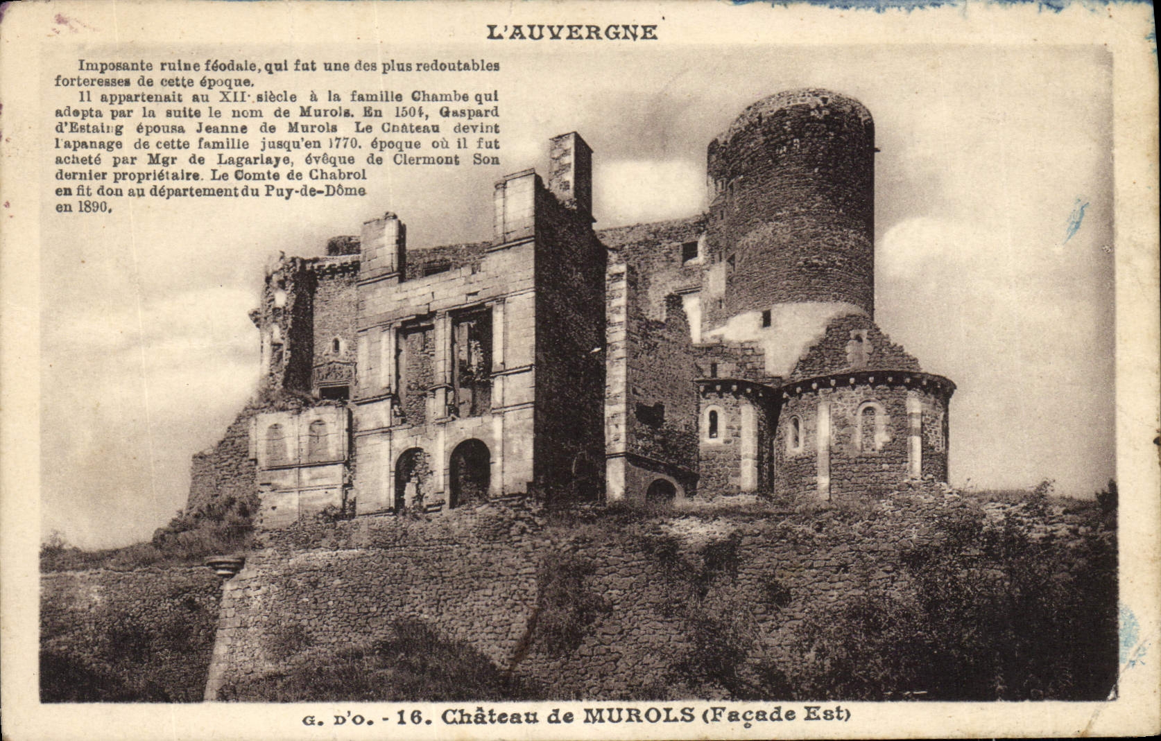CPA L'Auvergne Chateau de Murols (Facade Est)
