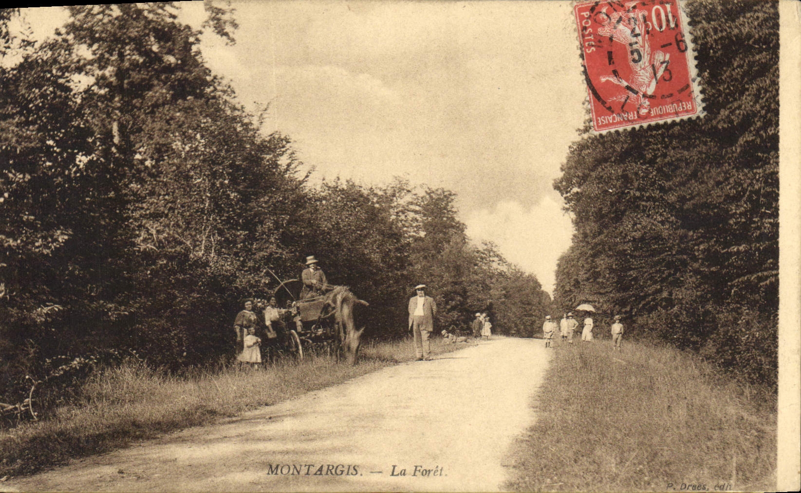 CPA Montargis La Foret Ane Mule