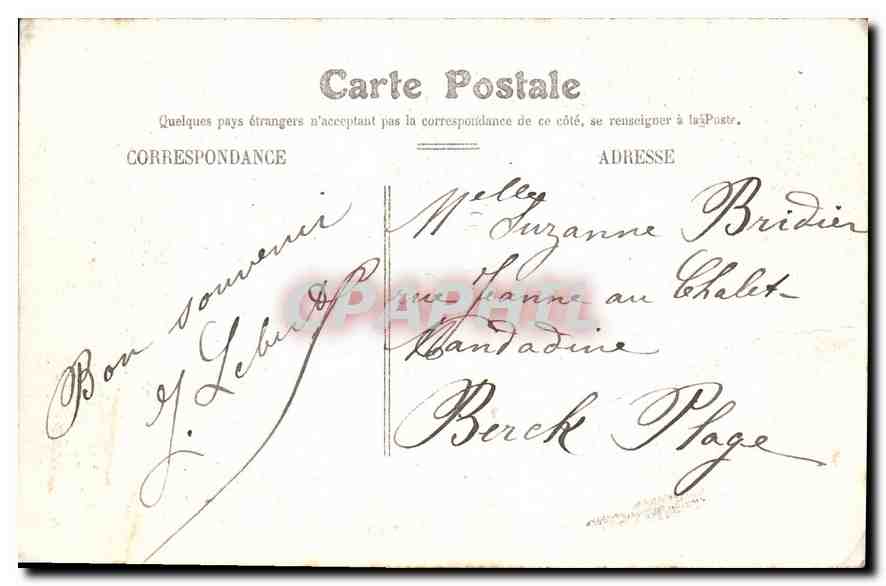 CPA Montargis Caserne Gudin Militaria — Rückseite