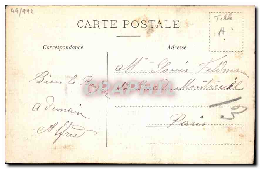 CPA Montargis La Caserne Militaria (carte toilee) — Rückseite