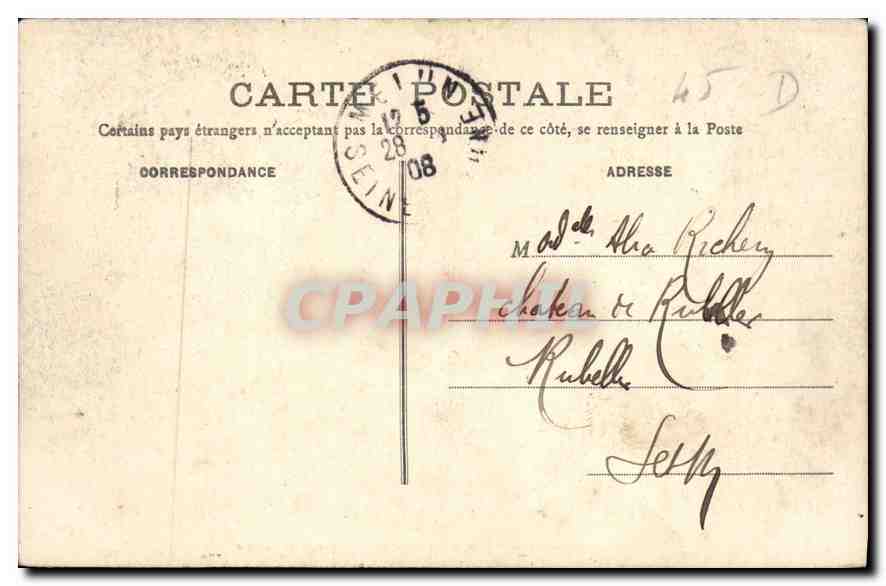 CPA Montargis Jardin de l'Hotel de Ville et le Chien — Verso
