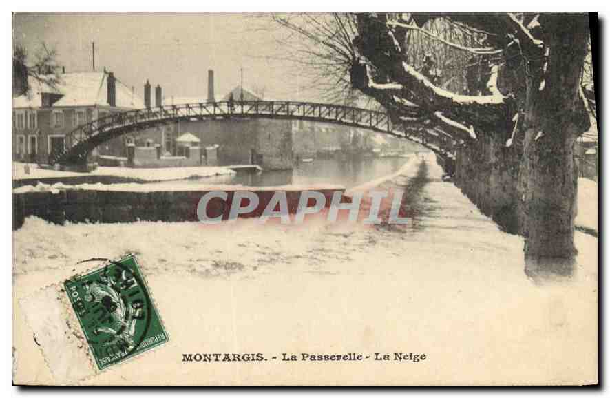 CPA Montargis La Passerelle La Neige
