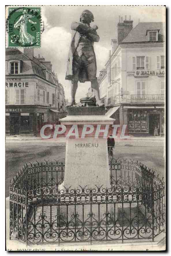 CPA Montargis La Statue de Mirabeau