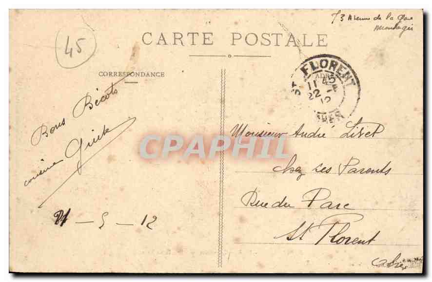 CPA Montargis Foret Carrefour de l'Etoile en hiver — Rückseite