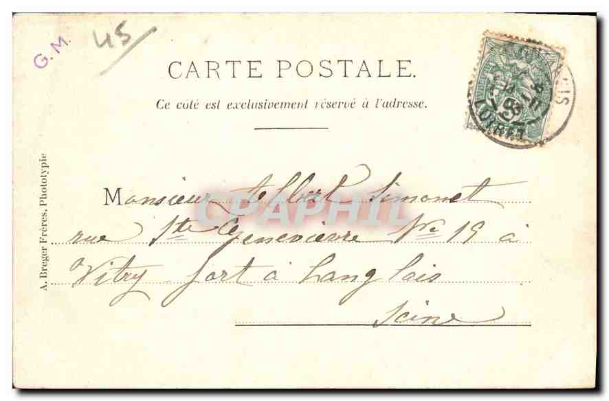 CPA Montargis Hotel de ville — Back