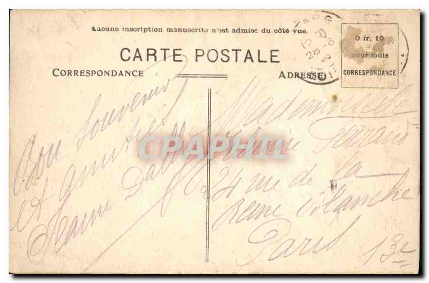 CPA Montargis (Loiret) Hotel de Ville — Rückseite