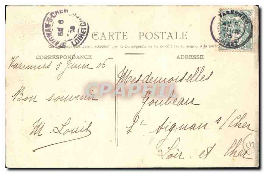 CPA Montargis Une rue Sur l'eau — Back