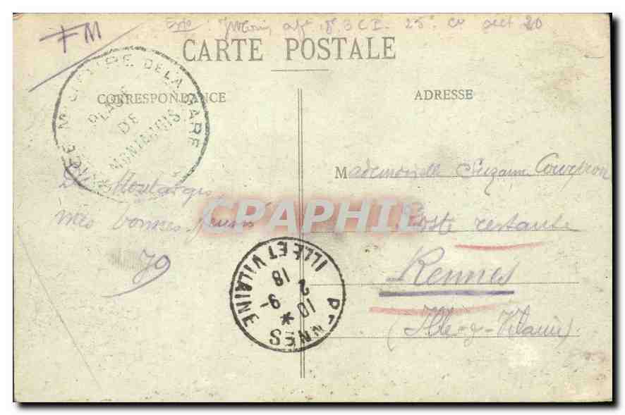 CPA Montargis Avenue de la Gare — Verso